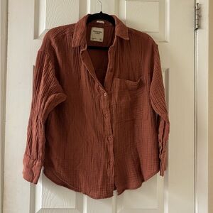 Abercrombie & Fitch Rust Button Down Shirt